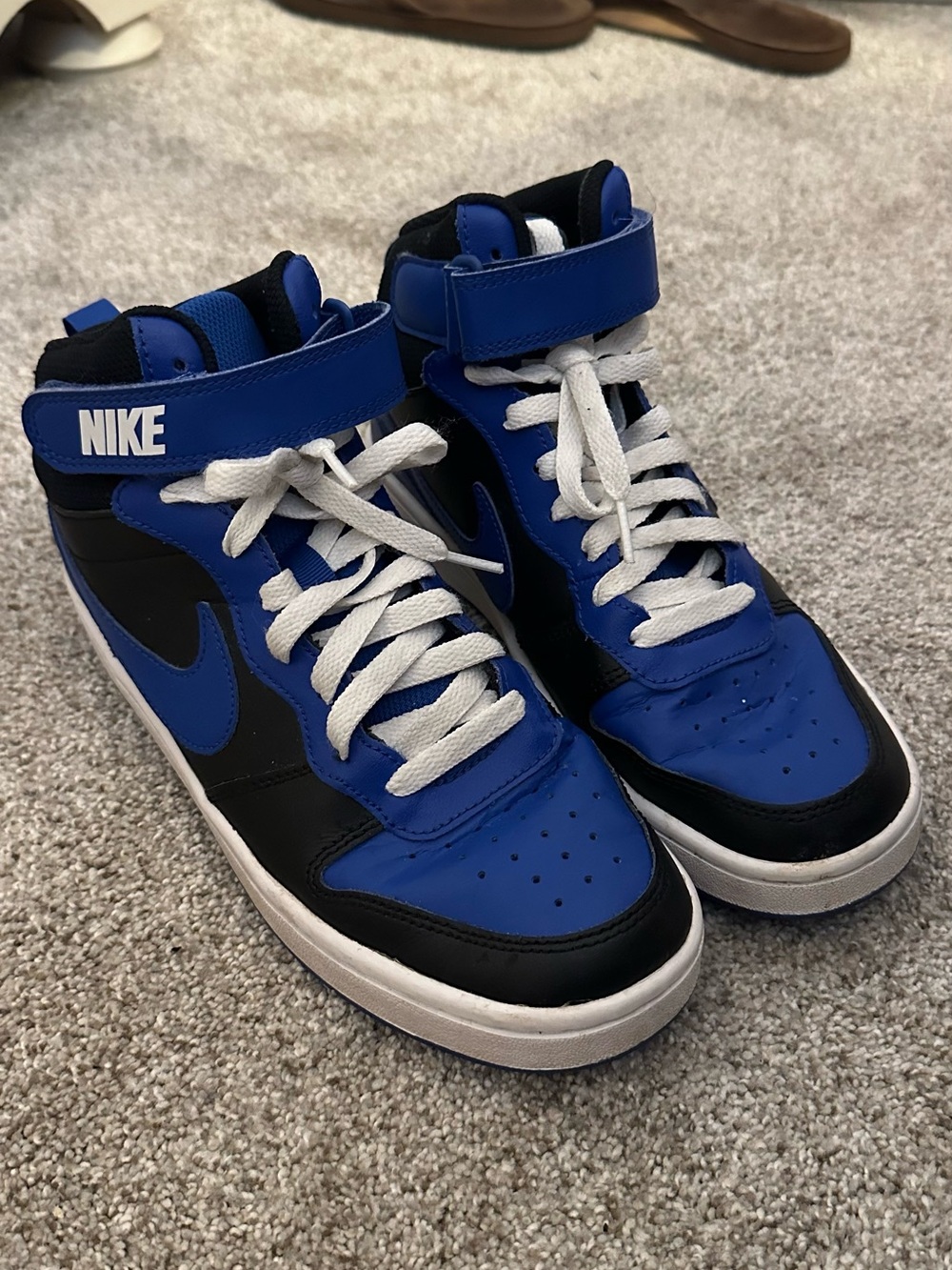 Nike Youth Royal Blue and Black Low-Top Sneakers
